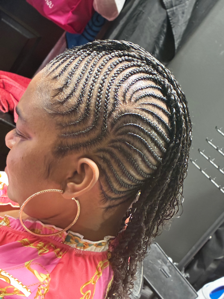 Cornrows No Hair Added at Boobabe Braidn Bar in Oxon Hill, MD