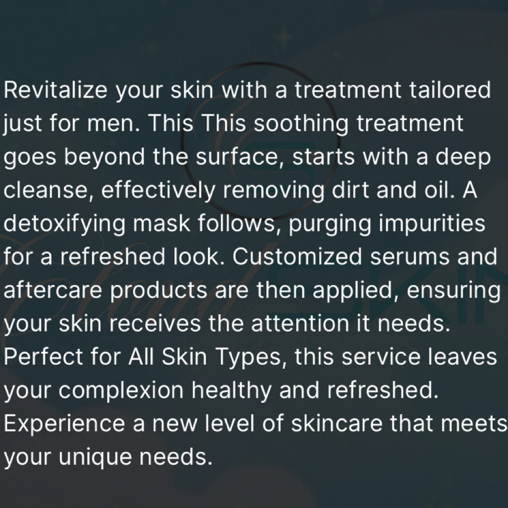 Gentlemen’s Skin Reset at Cloud Skin Esthetics LLC. in Redford, MI