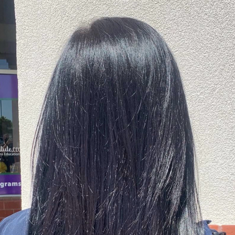 Color Retouch On Long Length Hair at The Glam Edge in Chesapeake, VA