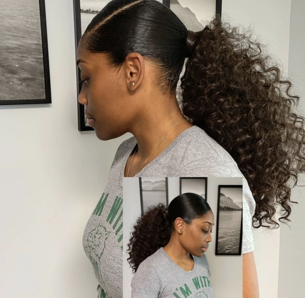 Ponytails On Relaxed Hair