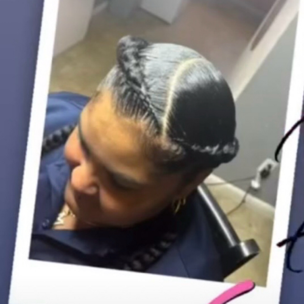 Two Cornrow Braids at MakeBraids_byVG in Willimantic, CT