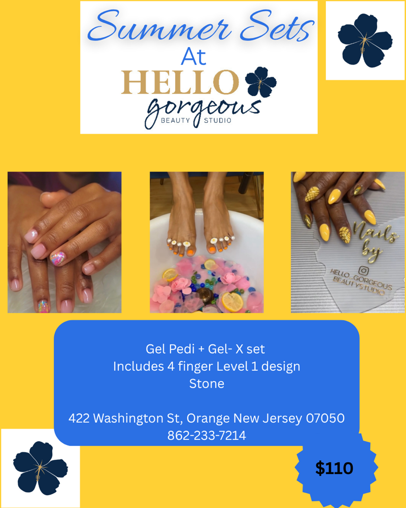 Gel X & Pedi Package