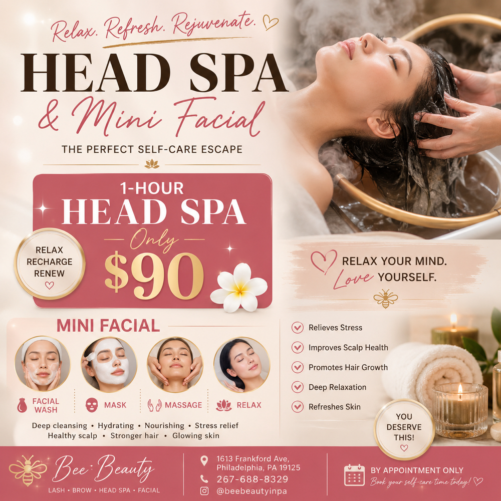 1-Hour Head Spa — Only $90 at Bee Beauty in Philadelphia, PA