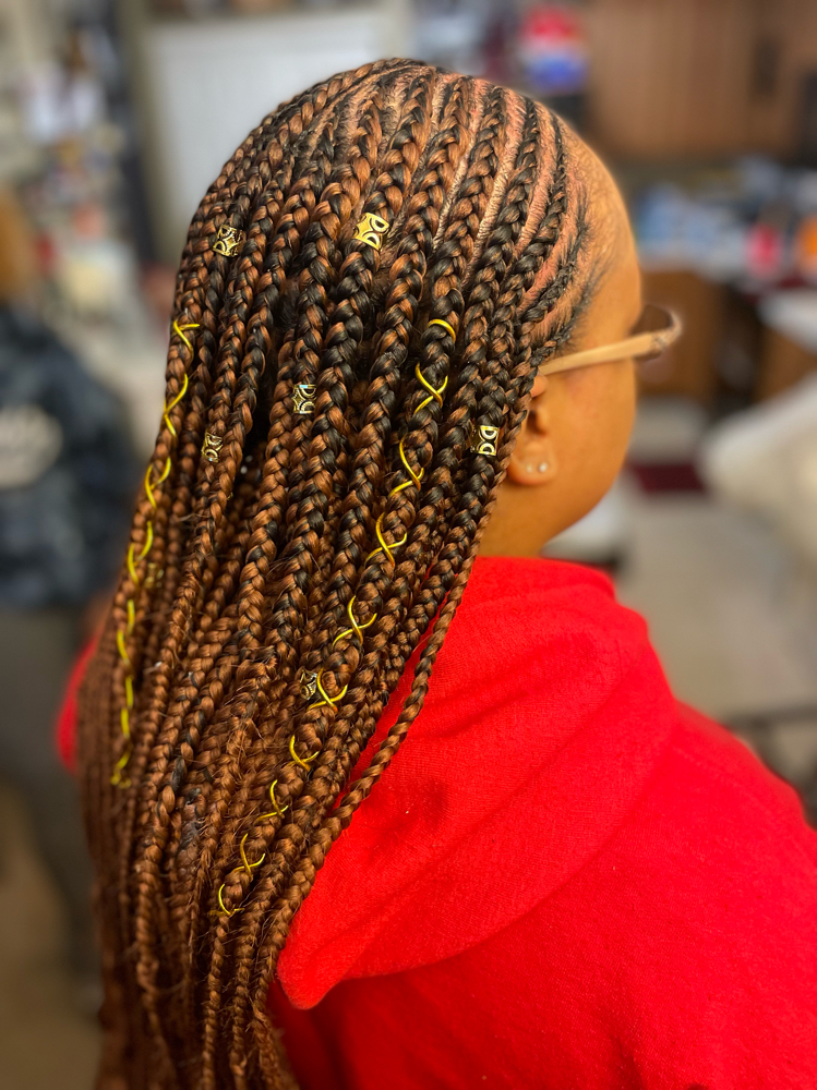 Medium Feed Ins W/ Box Braids