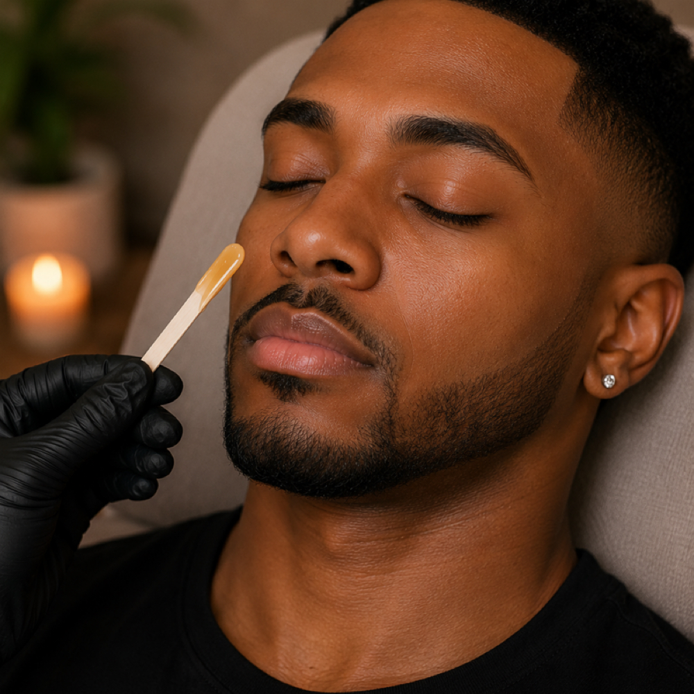 Men Full Face Wax at Melanin Glo By Janay in Gatesville, TX