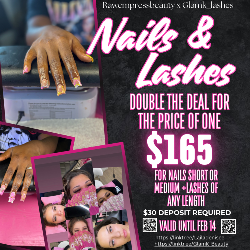 Nail & Lash Combo at GlamK Beauty in Oklahoma City, OK