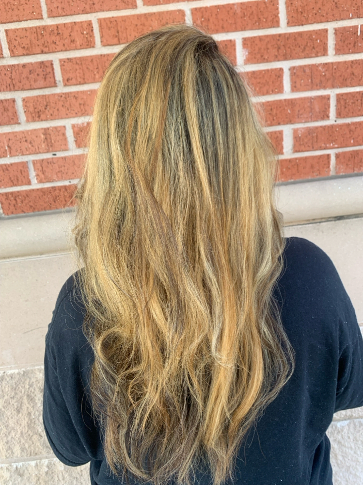 Full balayage and toning