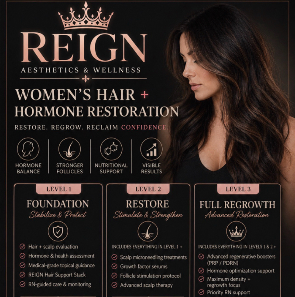 Women’s Hair+Hormone Restoration at Peridot Studio in Lubbock, TX