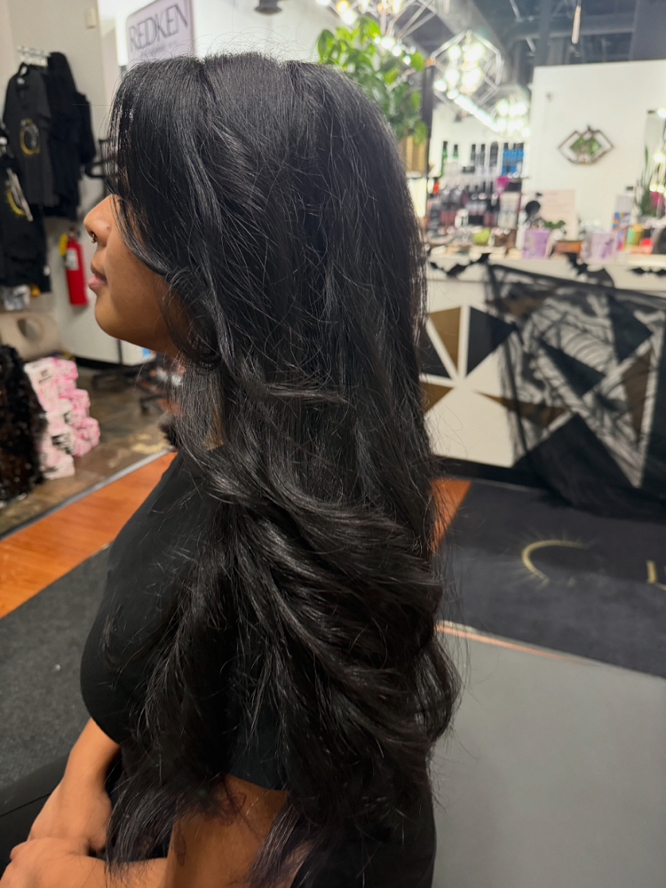 Long Adult Cut at Hair gloss by Sofia in Oswego, IL