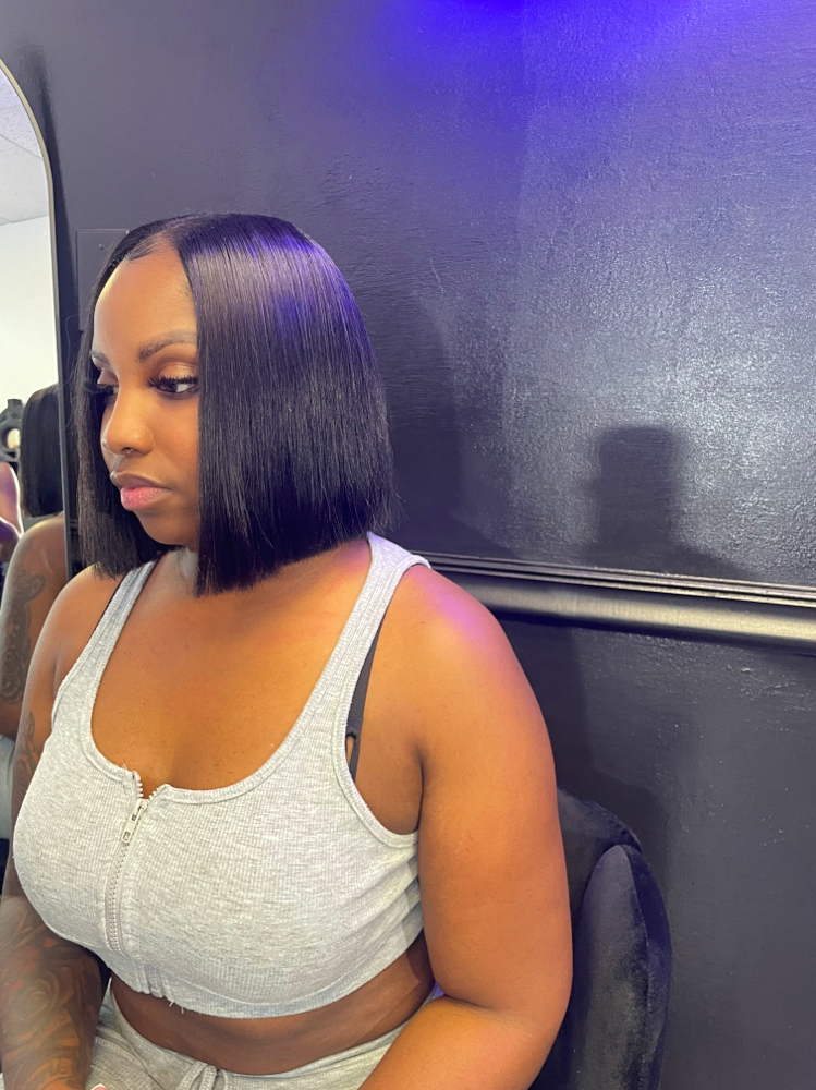 QuickWeave blunt cut bob