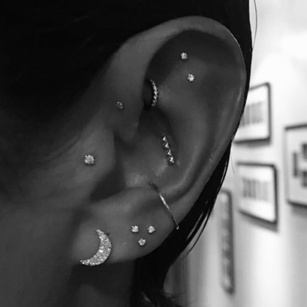 Stacked/Constellation at Art & Soul Tattoo/ The Gold Standard Piercing Studio in Conneaut, OH
