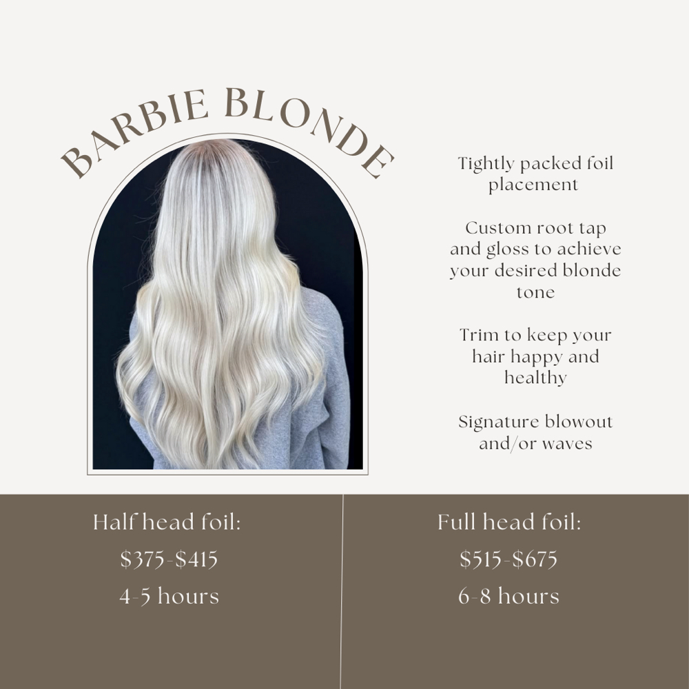 Barbie blonde with Brittney at Glossed Beauty Bar in Fort Myers, FL