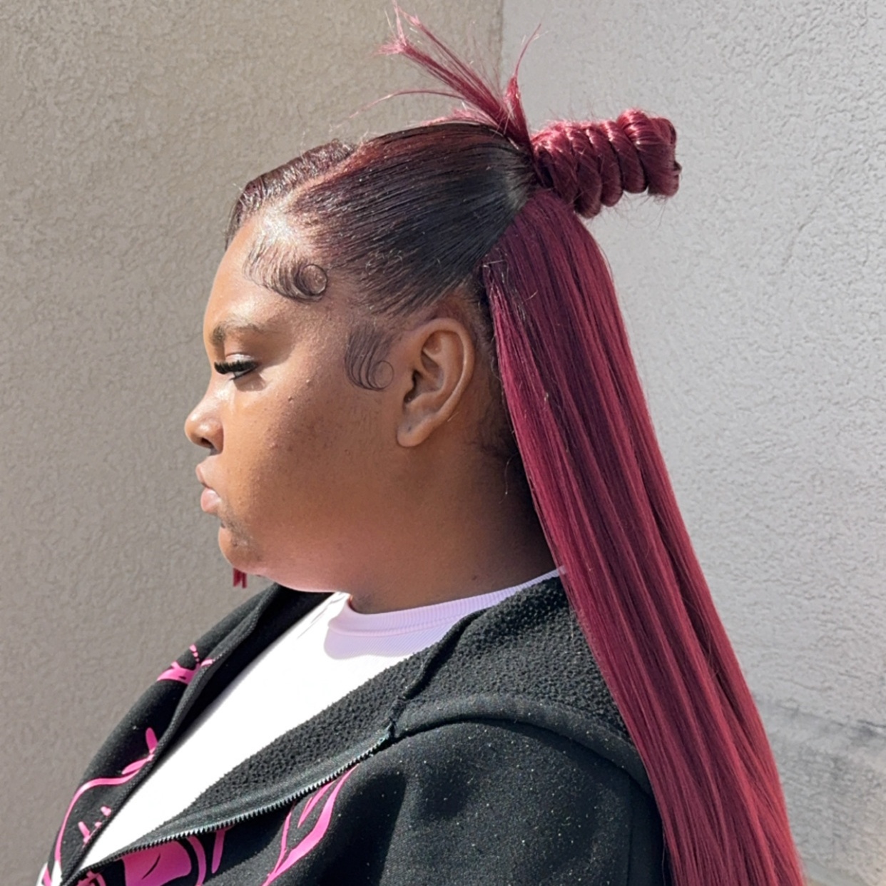 Half Up Half Down Sew In at Touched Artistry in Urbana, IL