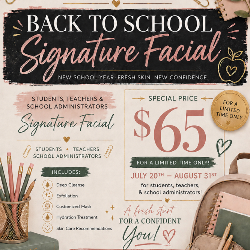 Back to School Signature Facial at Bare Beauty Esthetics in Montgomery, AL