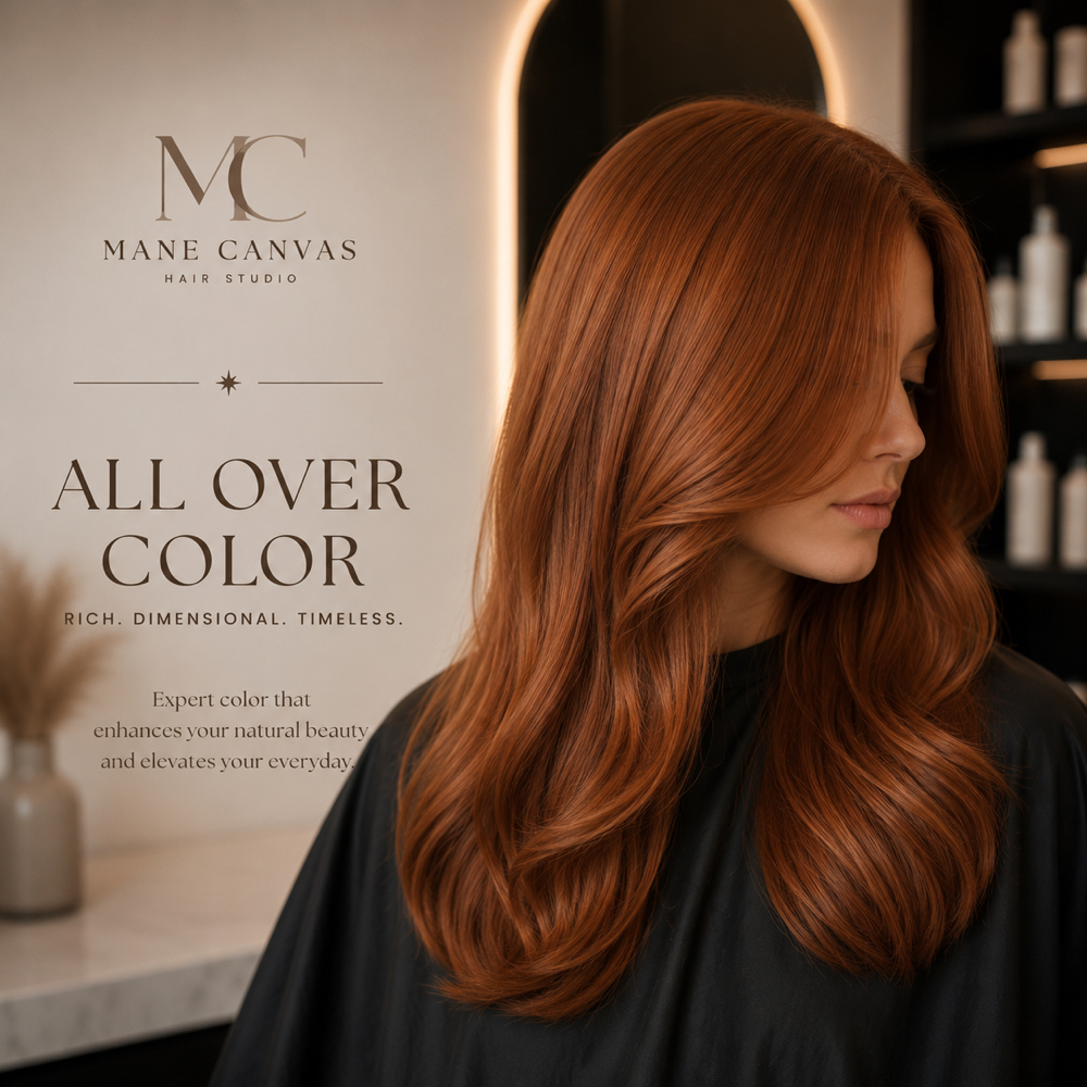 All Over Color at Mane Canvas Hair Studio in Helotes, TX