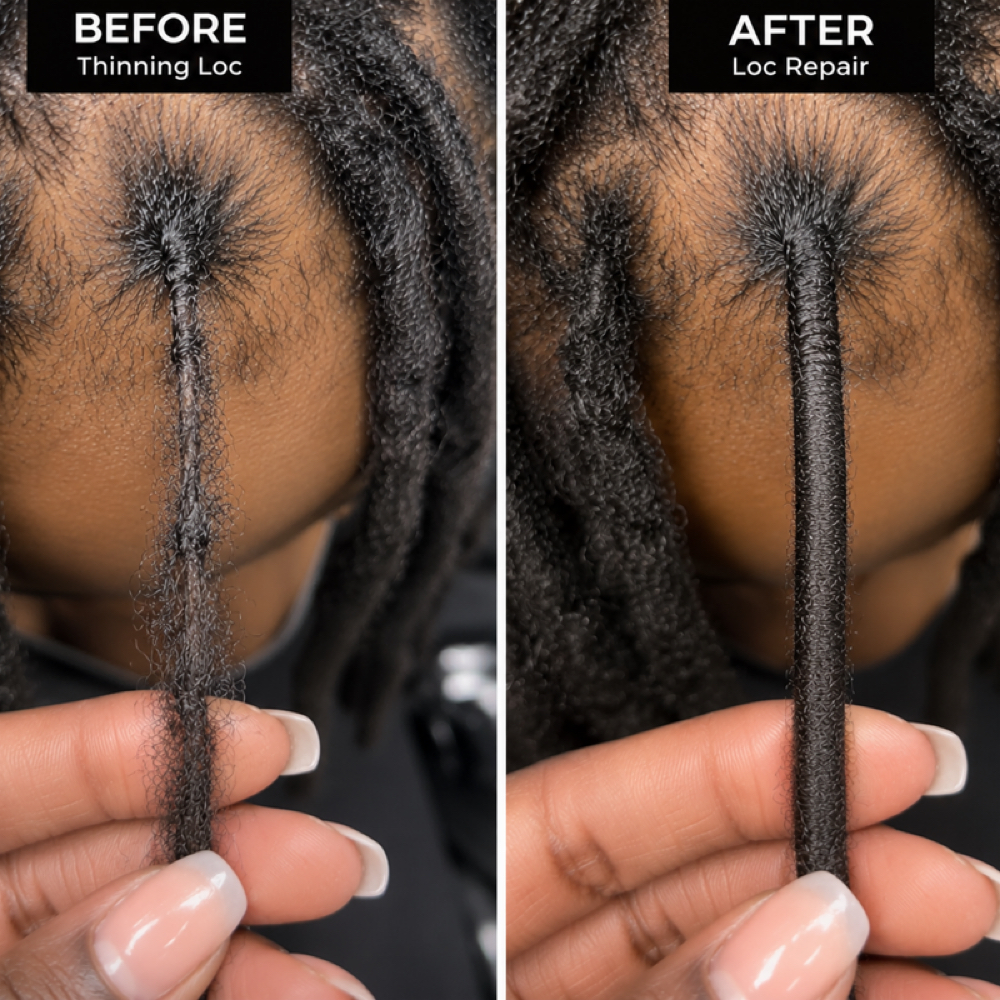 Loc Repair at DeLisha Doin’ Locs Well in Charlotte, NC