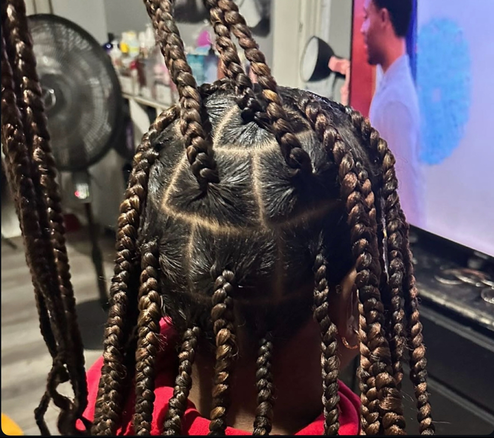 large BOHO knotless braids