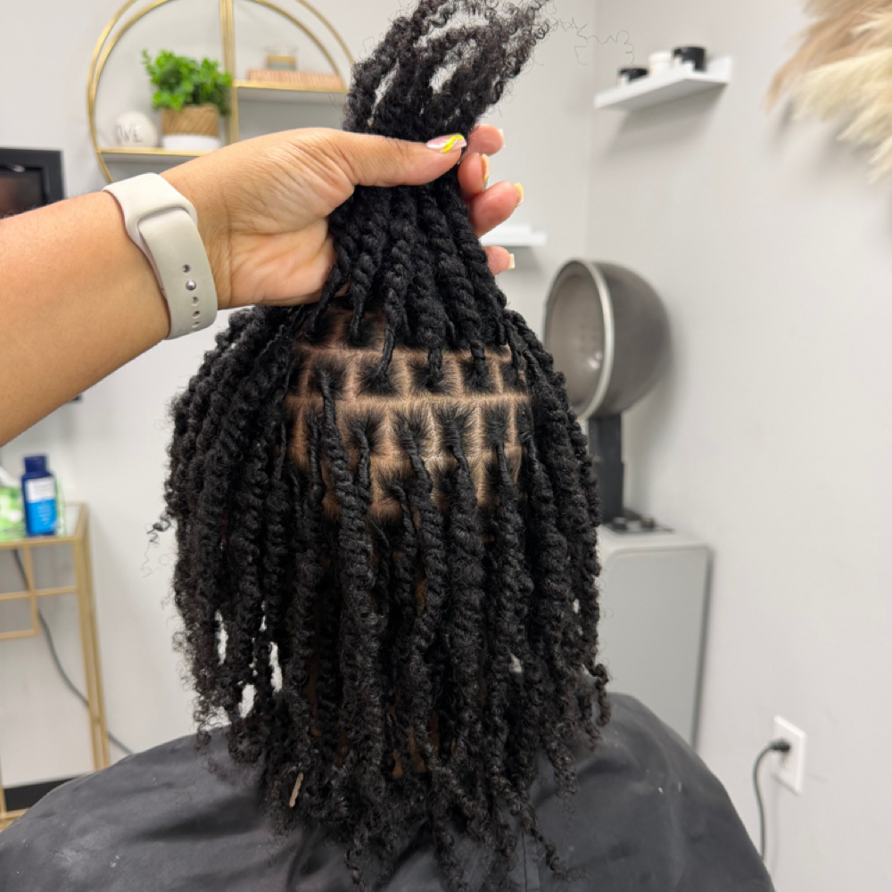 Medium Size Starter Locs at Goddess Glow Loc Studio in Chattanooga, TN