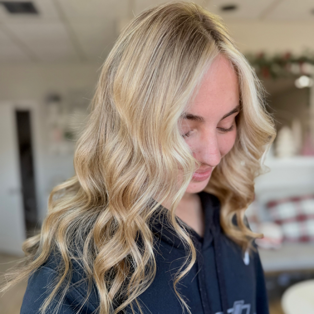Face Frame Highlight at Jaclyn Behind the Hair in Johnston, RI