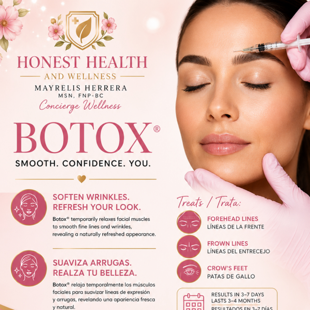 Botox 💉 at Honest Health and Wellness in Homestead, FL