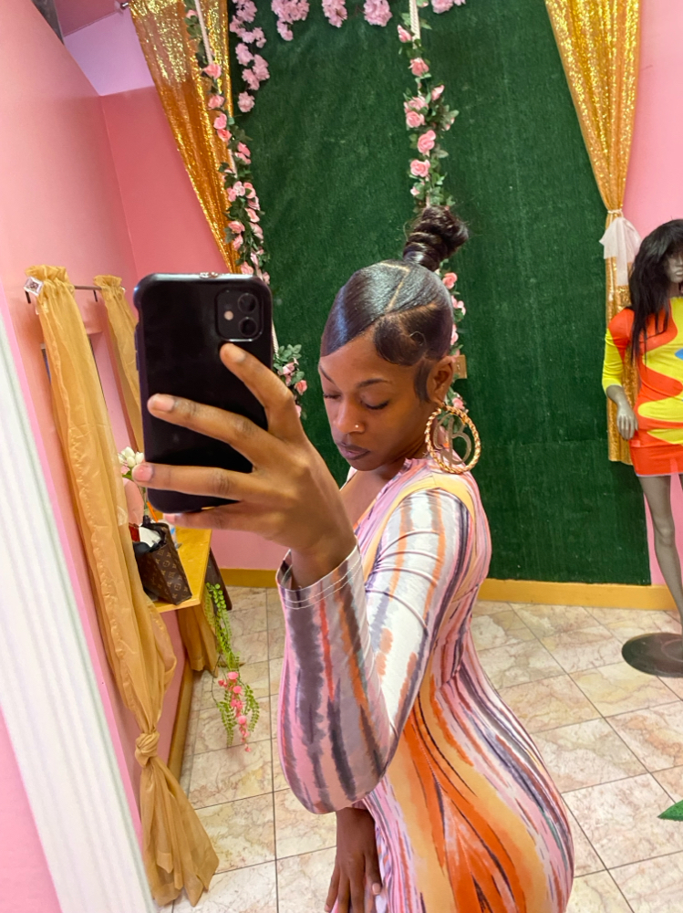 3D Side Part Bun