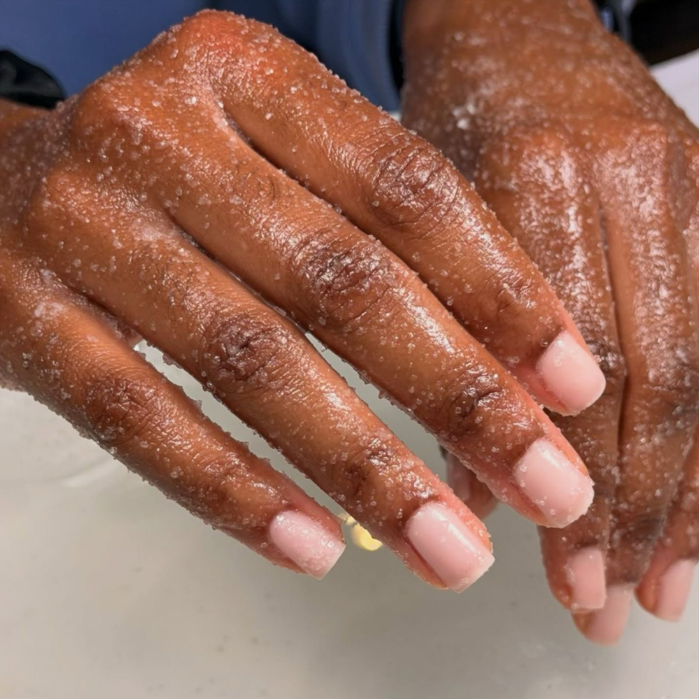 sugar scrub + hand massage add-on at Jordan’s Creations in brandon, FL