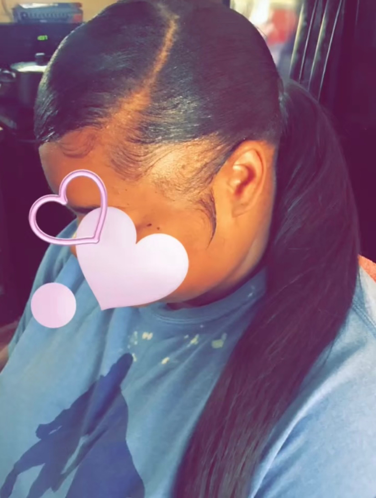 Natural Hair Sleek Ponytail
