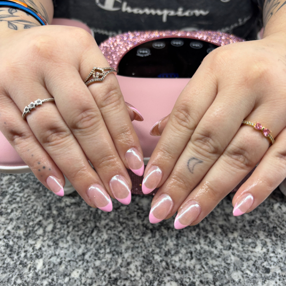 Acrylic Fill With French Tips at Aspasia Salon in Saint Charles, MN