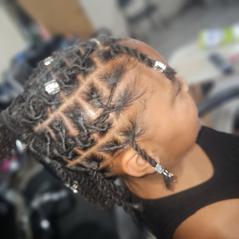Little Kids 4 To 14 Retwist at Naturally Loc'd & Loaded LLC. in New Castle, PA
