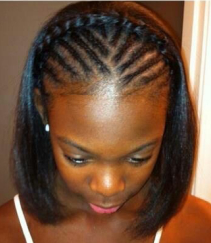 Scalp Braids Wit Silk In Back