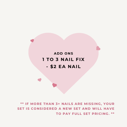 1 To 3 Nails Fix - $2 Each Nail