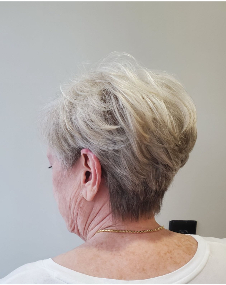 Short haircut at North & South Styles by Bri in Wake Forest, NC