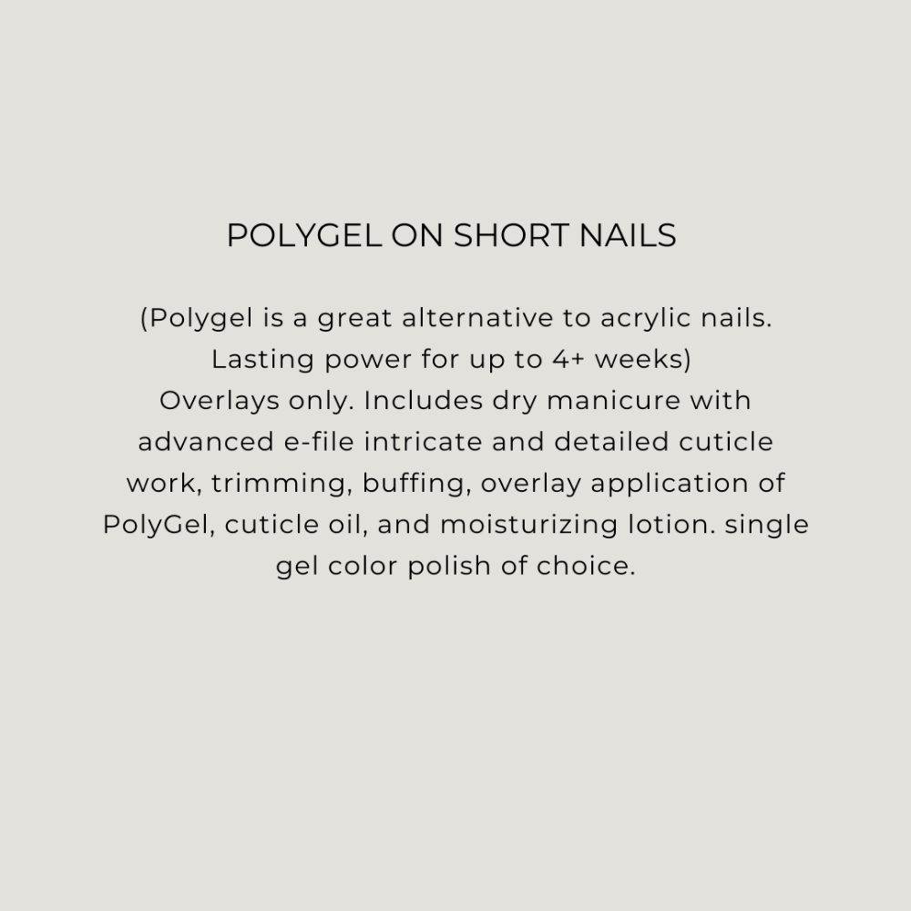 PolyGel On Natural Nails (Short)