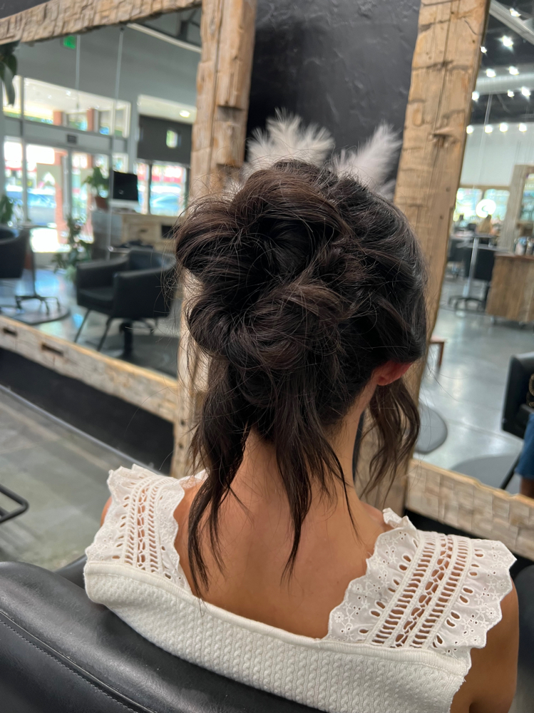 Soft + Luxe Updo Style at StyledbySkylerJade in San Luis Obispo, CA