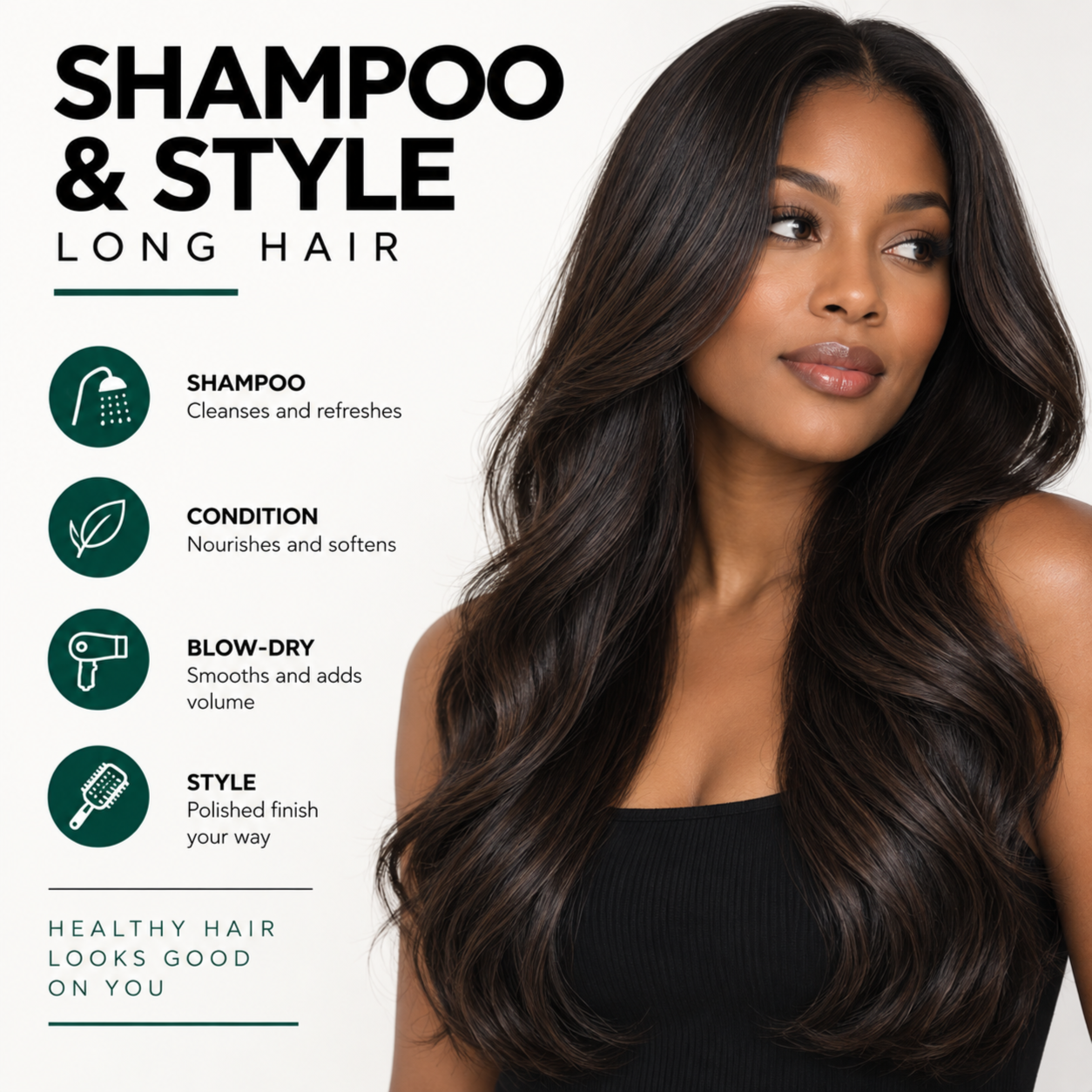 Shampoo + Style + Long Hair at Sparkle Sessions in Yorba Linda, CA