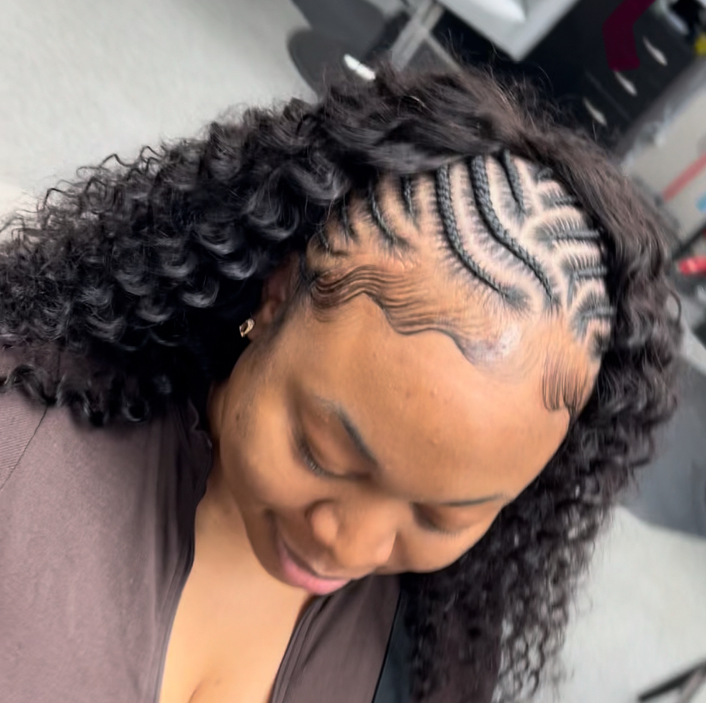 1/2 & 1/2 Stitch Braid Styles at Her Academy of Beauty in Toledo, OH