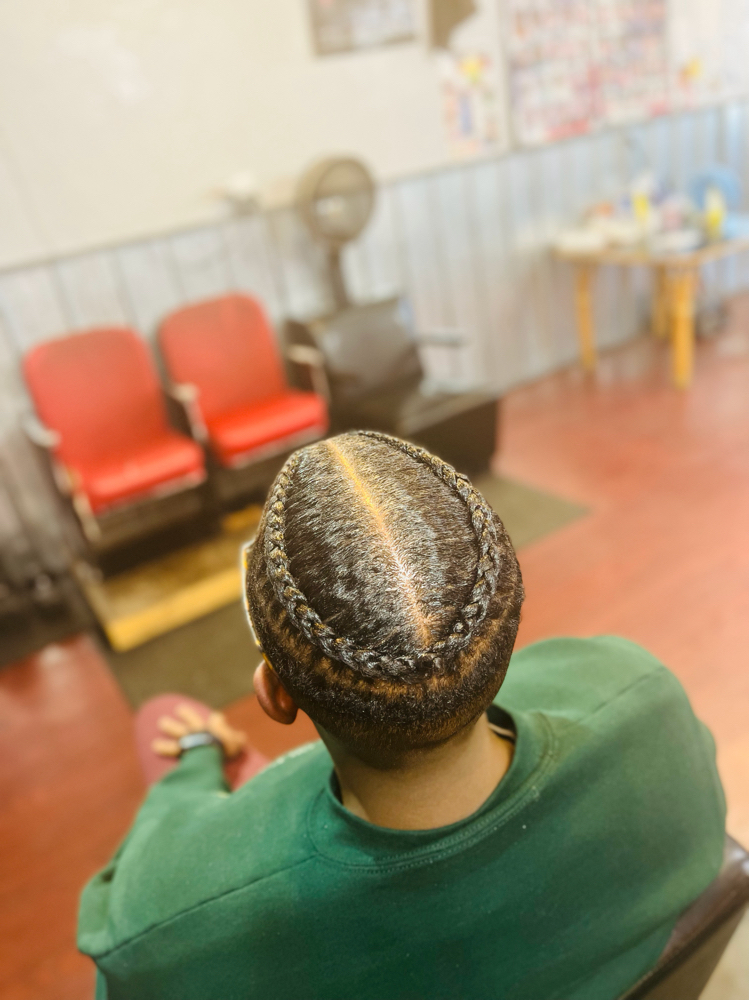 Men Two Braids
