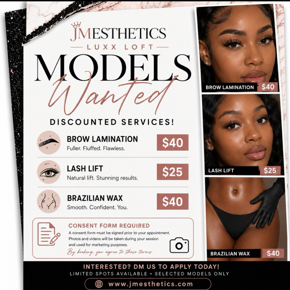 MODELS ONLY at JM’ESTHETICS in Columbia, MD