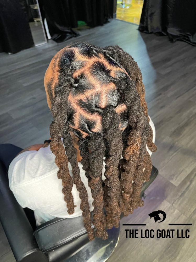 Wash Retwist Style- 85 Locs & Under