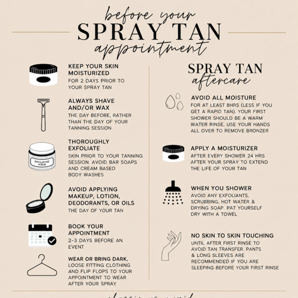Spray Tan at S & K Beauty Bar in Clio, MI