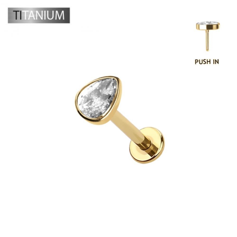 Gold Teardrop CZ at Hive Studio in Red Oak, IA