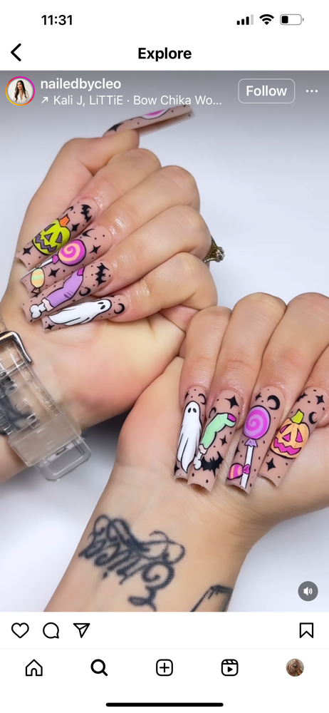 XL 10 Nail Designs Any Shape at Kat Klawzz in Little River, SC
