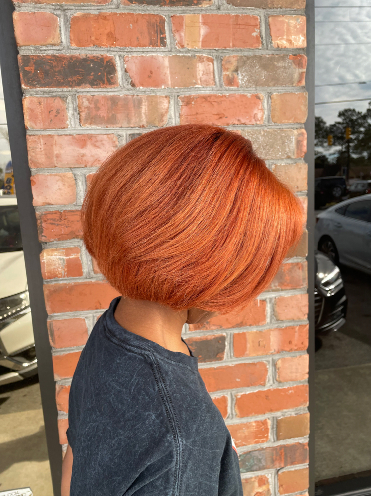 Natural Hair Silk Press at Crown Adjustments in Havelock, NC