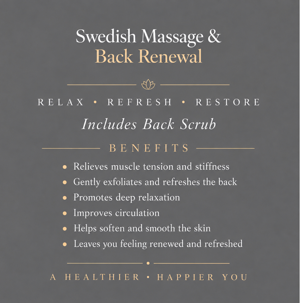 Swedish Massage & Back Renewal at Glendale Thai Massage & Head Spa in Glendale, AZ