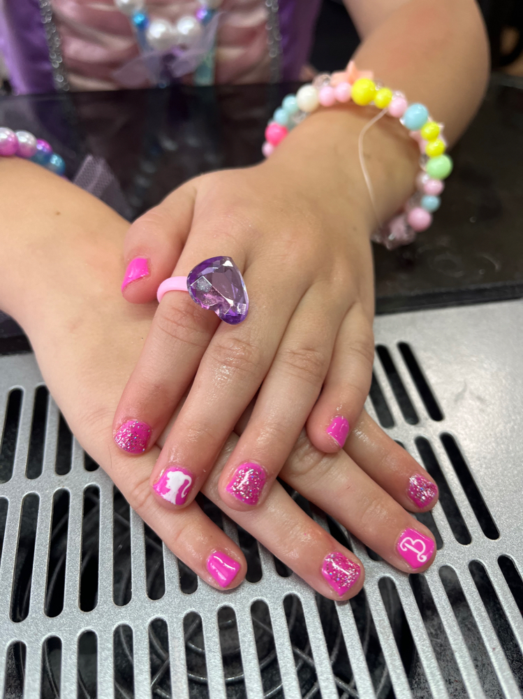 Kids Mani With Nail Art