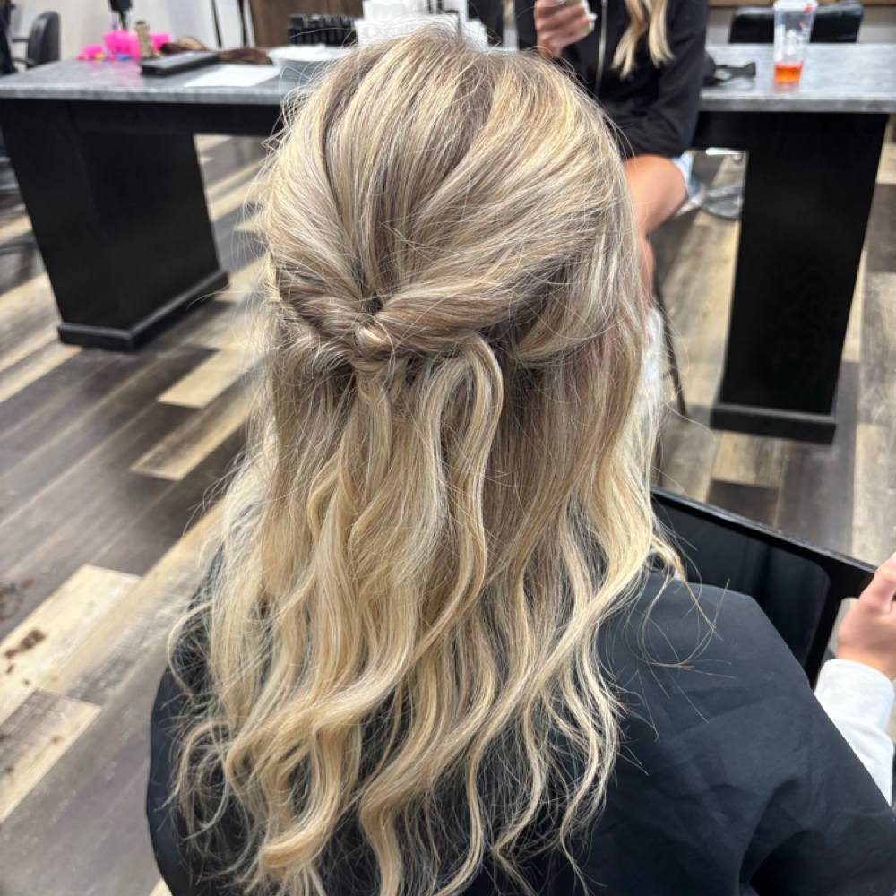Half Up-Half Down Updo at Salt & Light Studio in Mitchell, SD