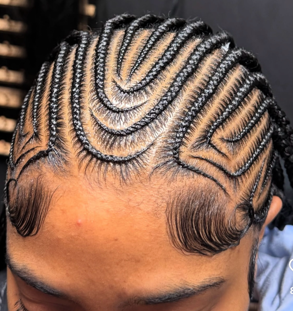 Small stitch braids w/design