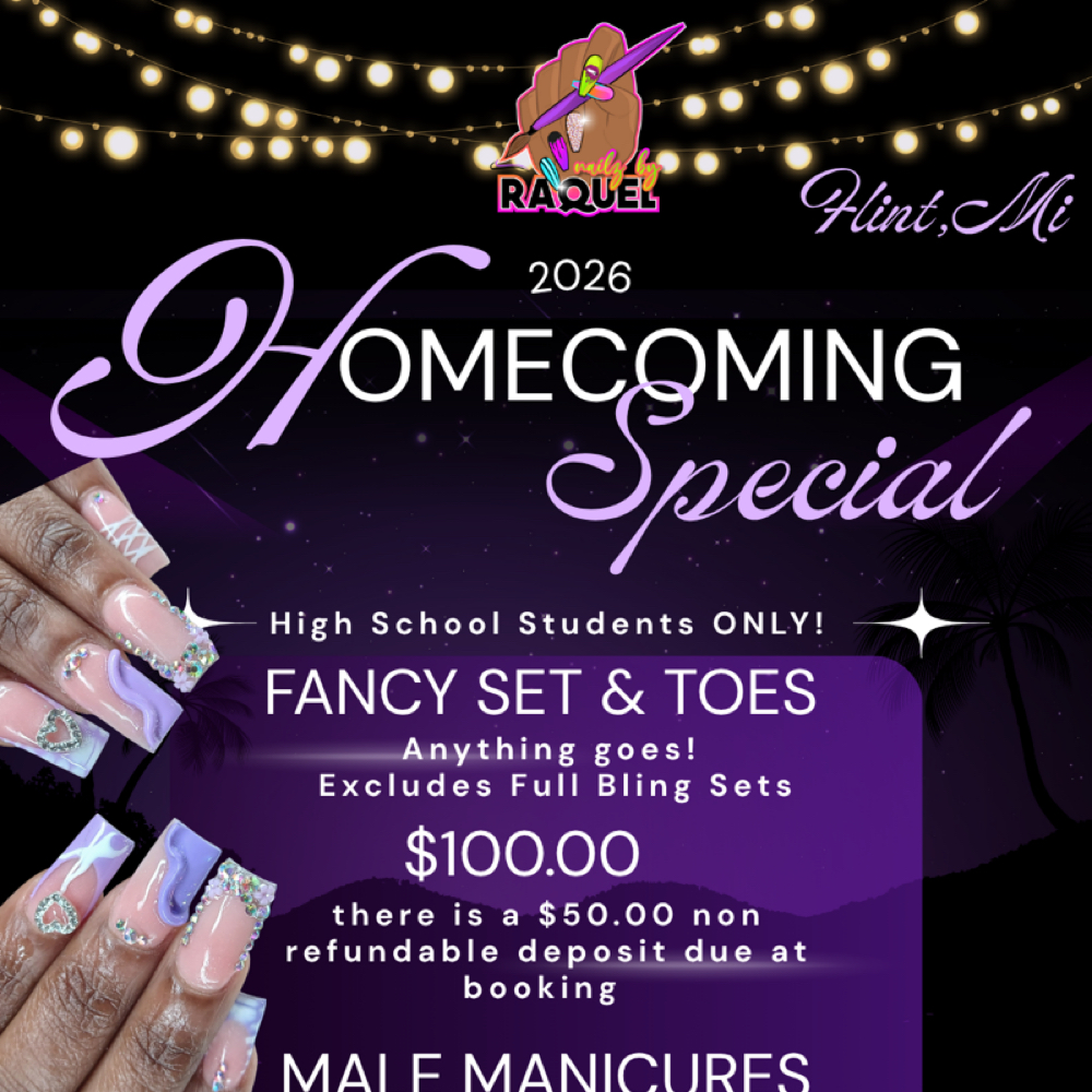 FANCY SET /Toe/ MALE Mani Special at Nailz By Raquel in Flint, MI