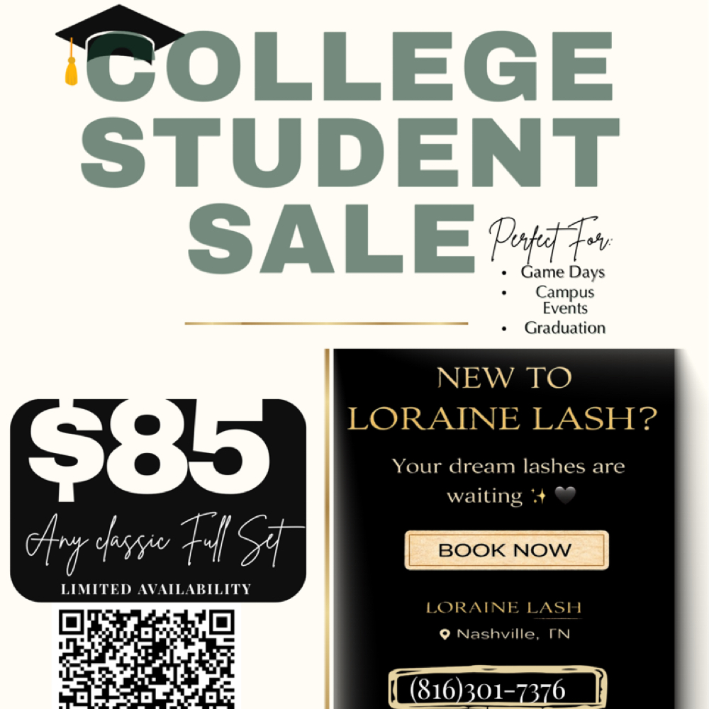 College Student Sale at LoraineLash in Nashville, TN
