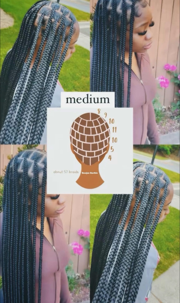 Medium knotless braids
